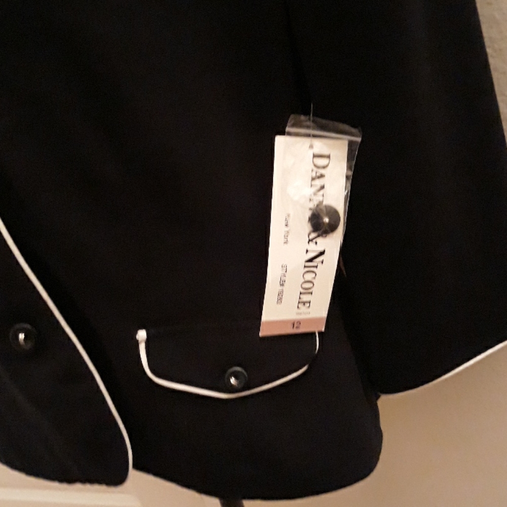 Danny & Nicole Black Jacket White Trim Gem